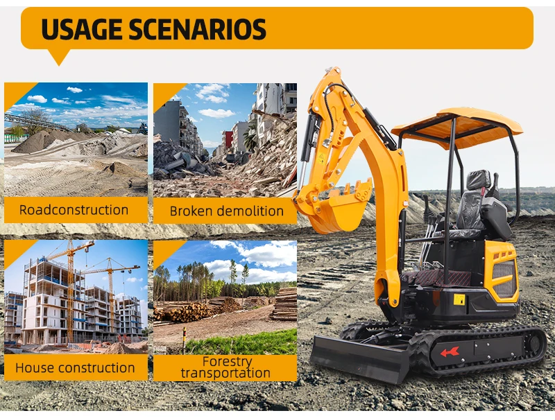 【Offiziell】 1,8-Tonnen-Mini-Raupenbagger CE EURO5 EPA Hydraulischer Bagger für Bau- und Landwirtschaftsarbeiten – Detail 7