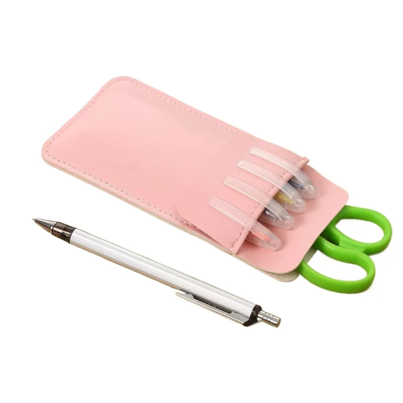 

PU Leather Pencil Bag for Doctor Nurse Chest Pocket Gel Ink Pens Holder Case Staff Leak-proof Pen Pouch Pen Storage Sleeve