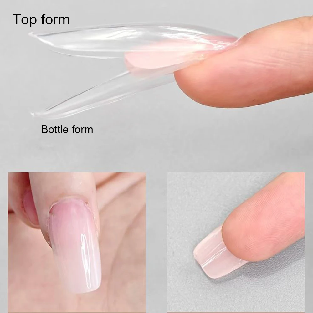 แม่พิมพ์ต่อเล็บแบบแซนวิช 180 ชิ้น 15 ขนาด แม่พิมพ์รูปวงรีและสี่เหลี่ยมคางหมู สำหรับต่อเล็บแบบหลายชั้น สำหรับทำเล็บ ﻿ ﻿ ﻿