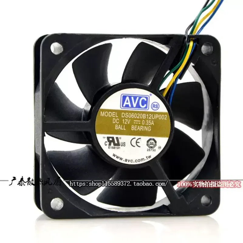 Qihong AVC DS06020B12UP002 6020 12V 0.35A CPU Ball Cooling Fan for Laptops and Computers 6cm