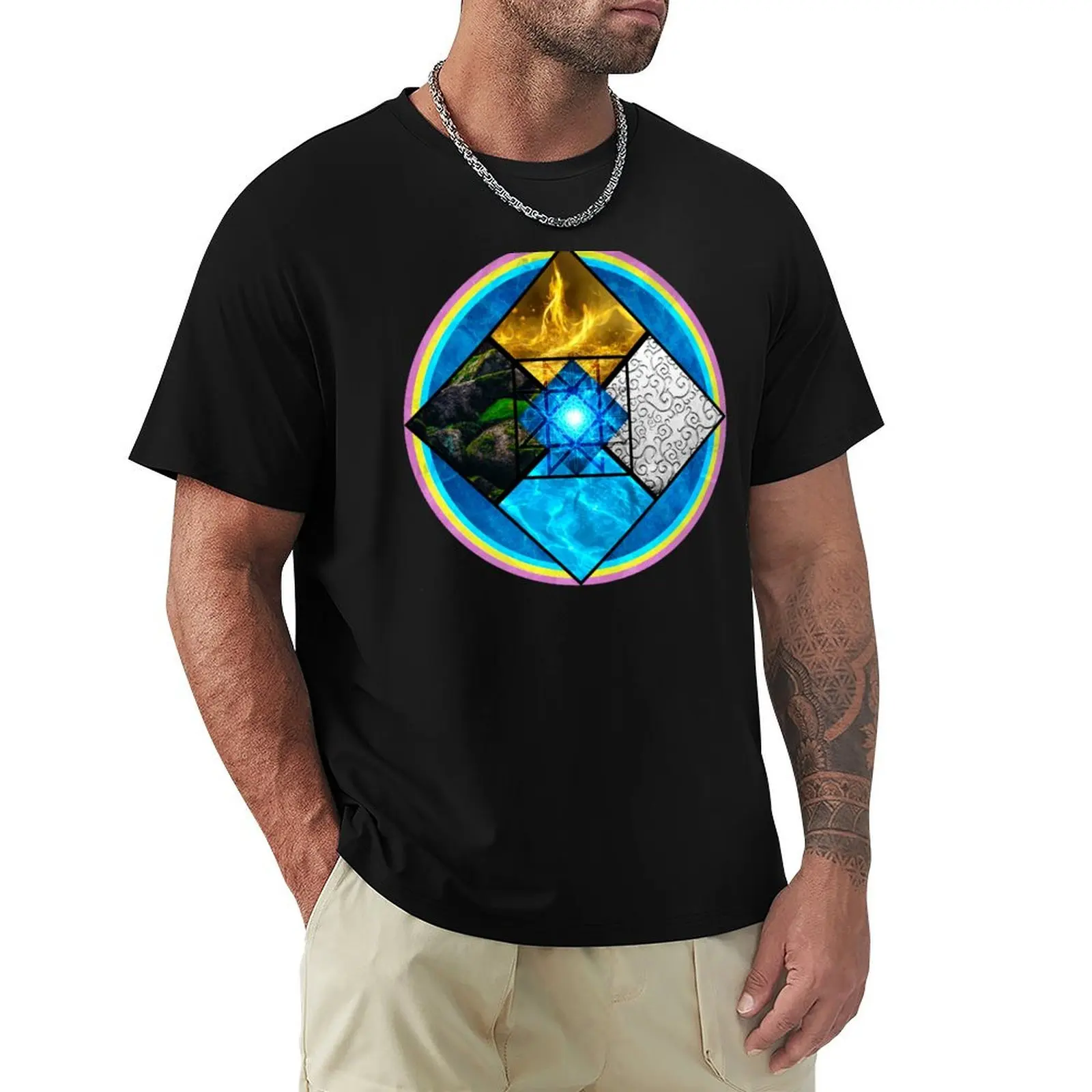 

Elemental Wheel T-Shirt custom shirt blue lock customs Funny t-shirts mens graphic t-shirts