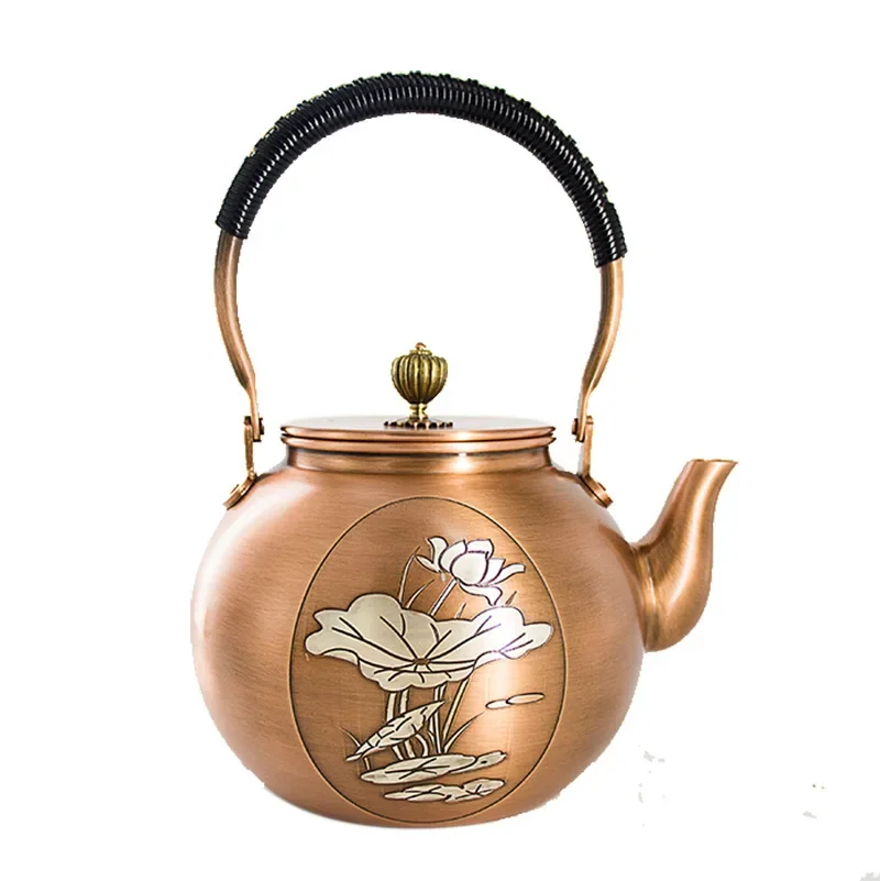 

Handmade Tea Kettle, Vintage Copper Teapot for Brewing Tea, China Kongfu Tea Set, Oolong Tea Bules, Yixing Teapot, Infusers Gift