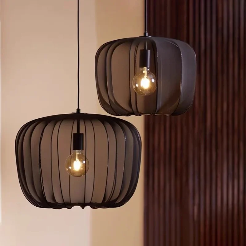 

Modern Fabric Ceiling Pendant Lamp Minimalist Hotel Restaurant Shop Ceiling Light Wabi Sabi Living Room Led Ceiling Lamp E27