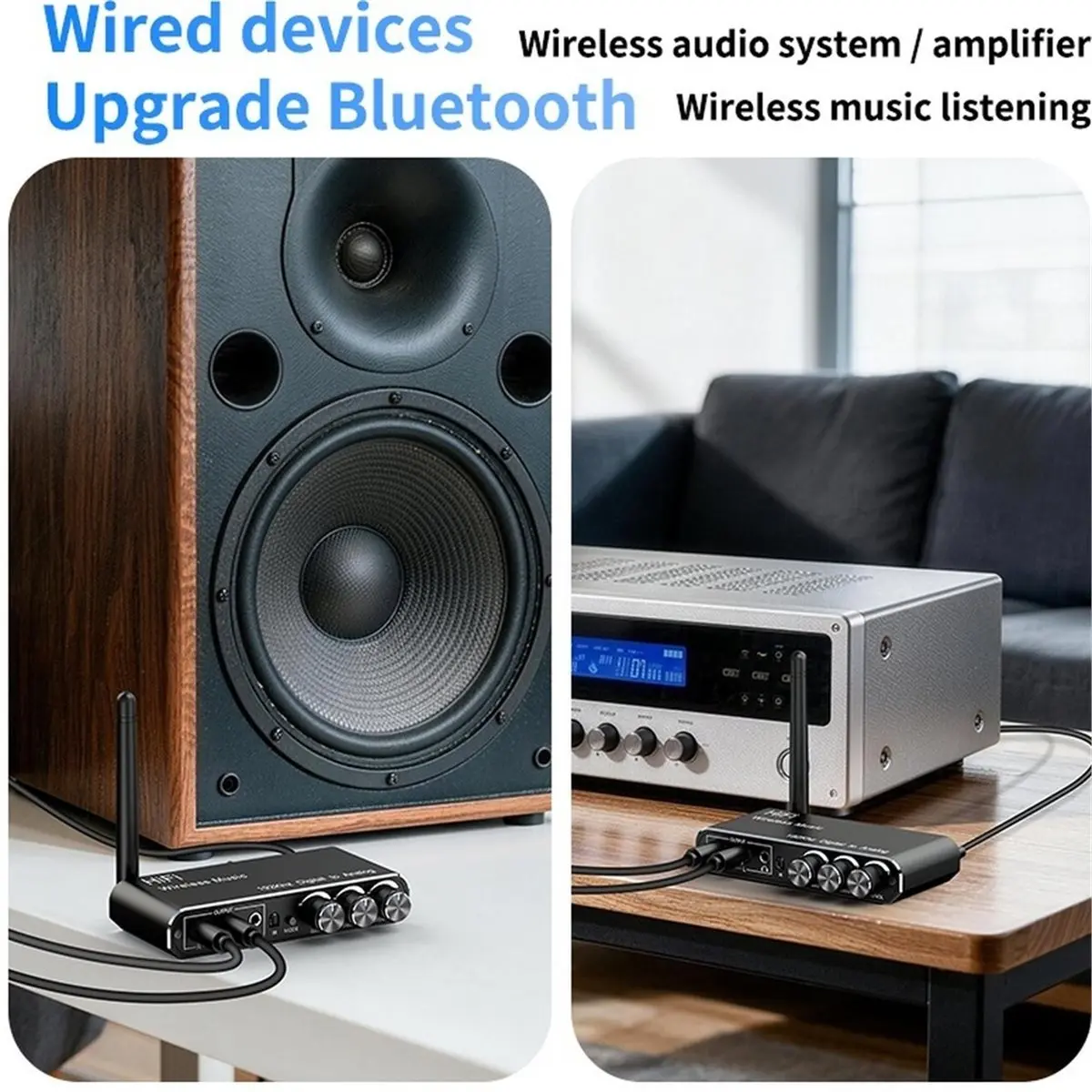 Bluetooth 6.0 Digital Audio Receiver 3.5mm AUX for- Coaxial Fiber Optic USB U-Disk Karaoke Wireless Audio Adapter