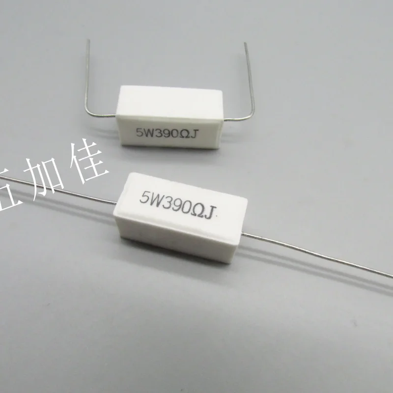 10-100pcs SQP 5W 390R 390 ohms 5W390RJ 5% non inductive cement resistance axial ceramic resistance