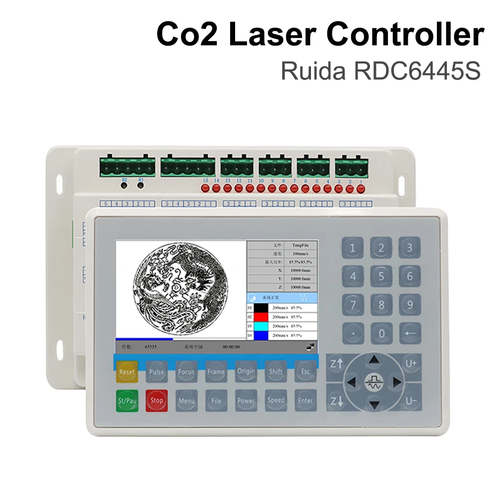 QDHWOEL Ruida 6445S RDC6445S CO2 Laser Controller Upgrade 6445 6445G RDC6445G Systems for CO2 Laser Cutting Engraving Machine