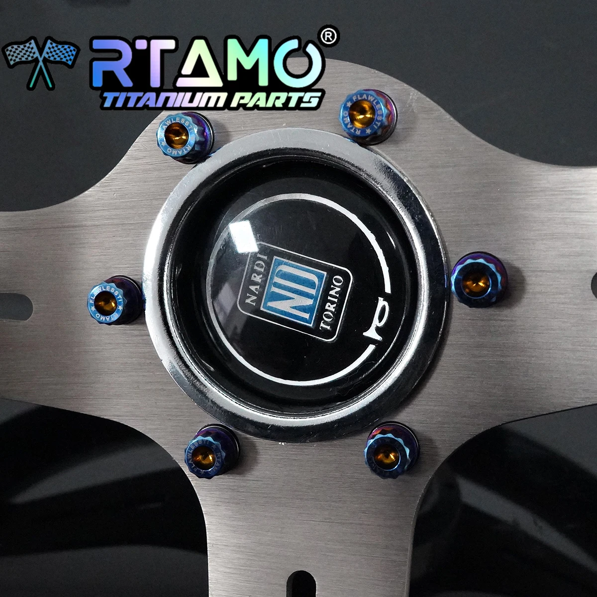 RTAMO Car Steering Wheel Bolts Anti-theft Titanium Screws M5X15/20 with Wrench for MoMo NARDI