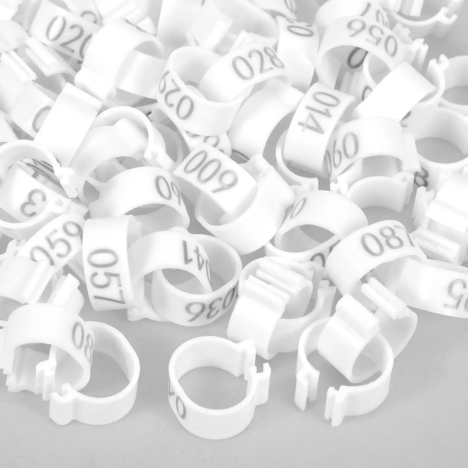 100Pcs Small Lightweight Pigeon Leg Rings Numbered Bird Foot Bands for Identification Racing Training Dove Parrot Poultry
