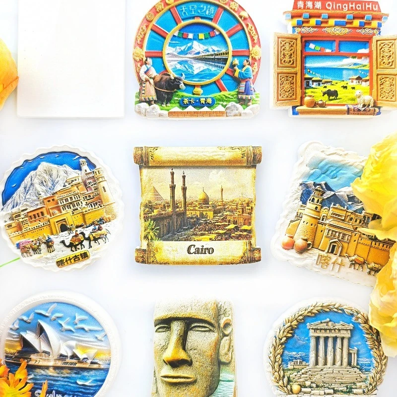 Cairo Papyrus Fridge Magnet - 3D Ancient Egyptian Souvenir Hieroglyphic Scroll Decor Unique Nile Gift with Strong Magnet