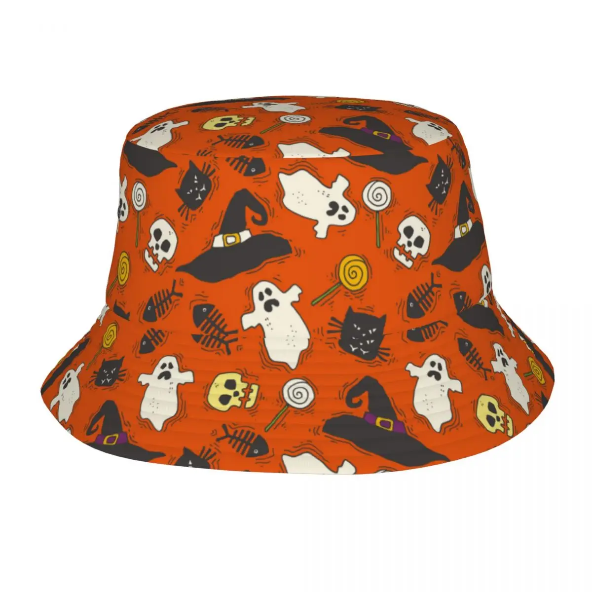 

Fisherman Hat Unisex Bob Cap Halloween Ghost Hats Hip Hop Gorros Panama Windproof outdoor Bucket Hat