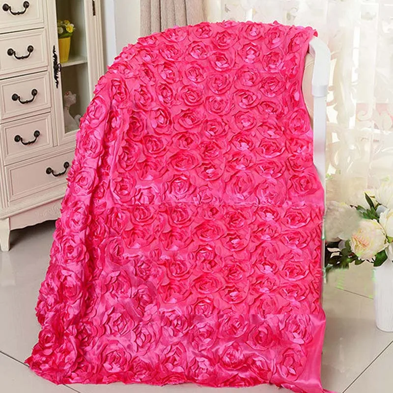 5yard Party Event Ceremony Wedding Carpet 3D Rose Flower Fabric Wedding Carpet Party Background DIY Decoration Home DIY Decor