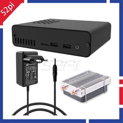 52Pi DeskPi Pro Set-top Box Aluminum Alloy Case With GPIO Extension Header Infrared Receiving Module Cooler For Raspberry Pi 4