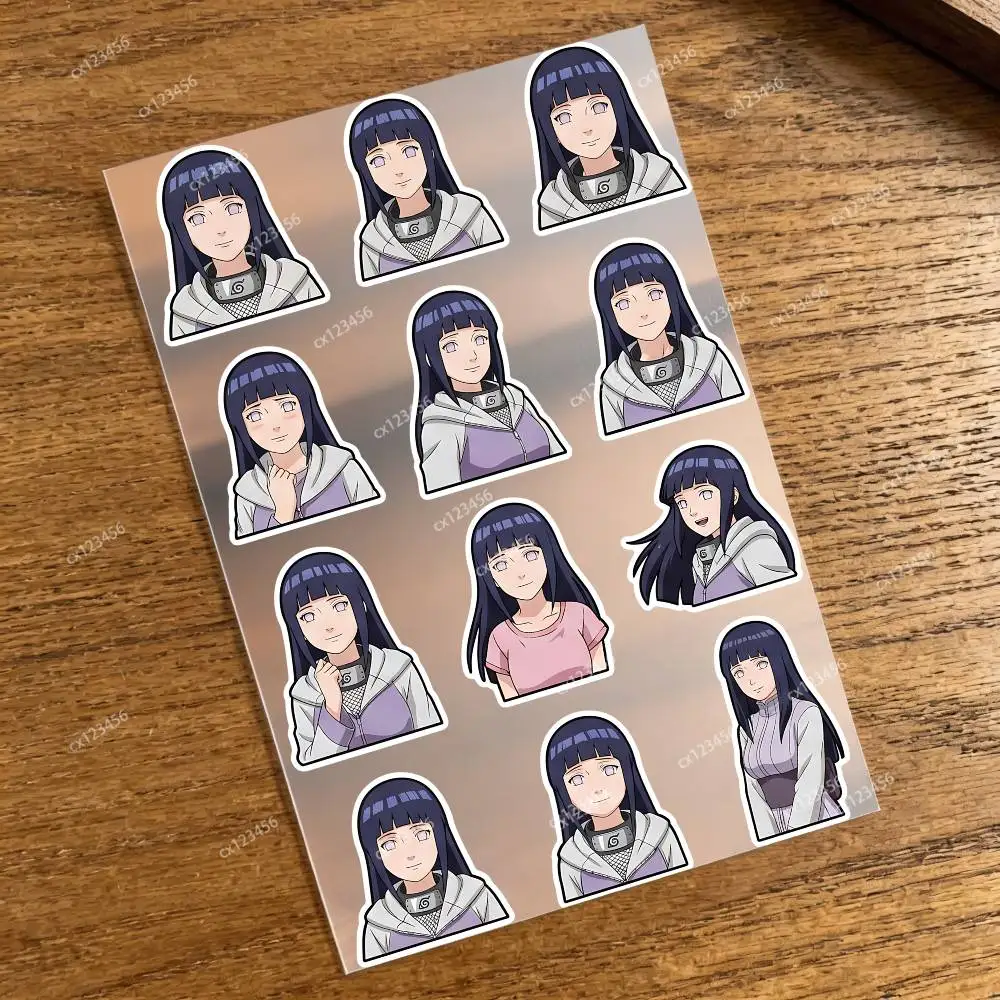 Pegatina reflectante para coche de Anime Naruto Hinata Hyuga, pegatina de seguridad multiusos para motocicleta, casco de bicicleta, cinta luminosa de protección nocturna