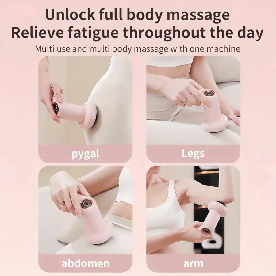 Massager, Multi-Functional Vibration Massager With 5 Massage Heads, Handheld And Portable, Effectively Relaxes Muscles, Relieves Stress, Burns Body And Abdominal Fat, And Sculpts A Perfect Figure. Suitable For The Whole Body, It's The Best Choice For Home view 5