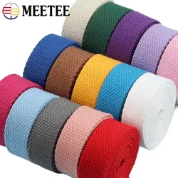 3Meters Meetee 20-38mm 2mm Cotton Webbing Tapes Backpack Belt Ribbon Polyester Band Straps Luggage Bias Binding DIY Accessories