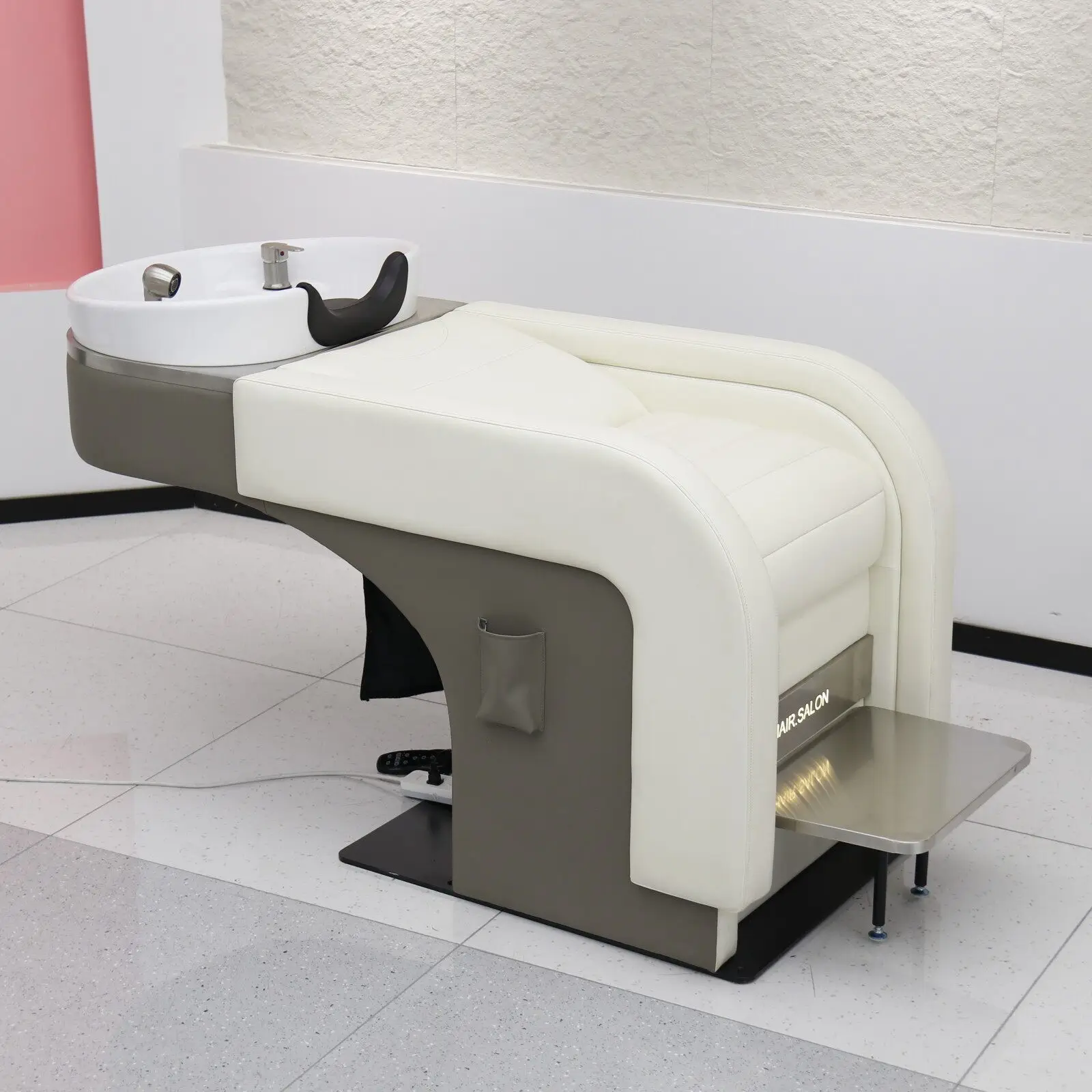 #Hair Salon Hair Washing Bed Semi Reclining Flushing Bed Suspended Hair Washing Bed with Massage Factory Direct Sales
