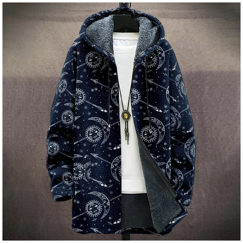 

Youthful Funny Colorful flowers 3D Print Winter Long Sleeve Hoodies Zipper Jacket Men Fleece Long style Outerwear Warm Coats