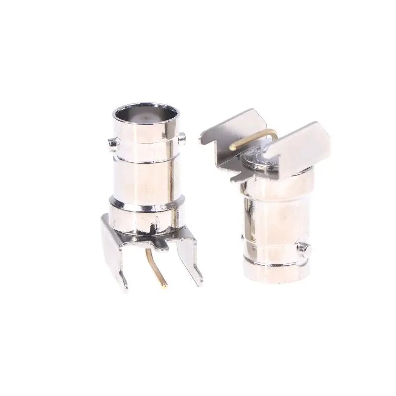 5/10-Pcs  BNC Bulkhead Jack to Right Angle Plug Adapter, Q9-KWE-007 RF Coaxial Connector, 50 Ohm,, DC to 2 GHz Frequency