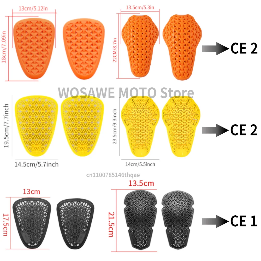 WOSAWE CE المستوى 1/2 دراجة نارية السراويل الجينز إدراج واقية والعتاد الجبلية المضادة للسقوط الركبة الورك حماية دراجة نارية سباق نيبادس