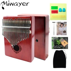 Miwayer  Kalimba Thumb Piano 17 21 Keys High Quality Mahogany Wood Portable Finger Piano Christmas Gifts With Accessory for Kids