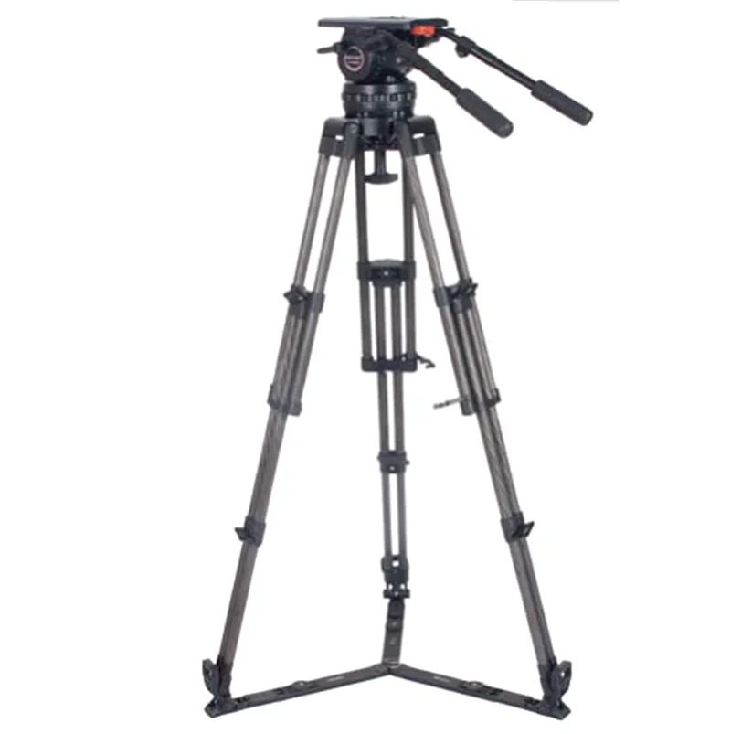 Factory Secced Reach Plus 4 Professional Broadcast CCTV Heavy Duty Video Camera Carbon Fiber Tripod 65KG Payload