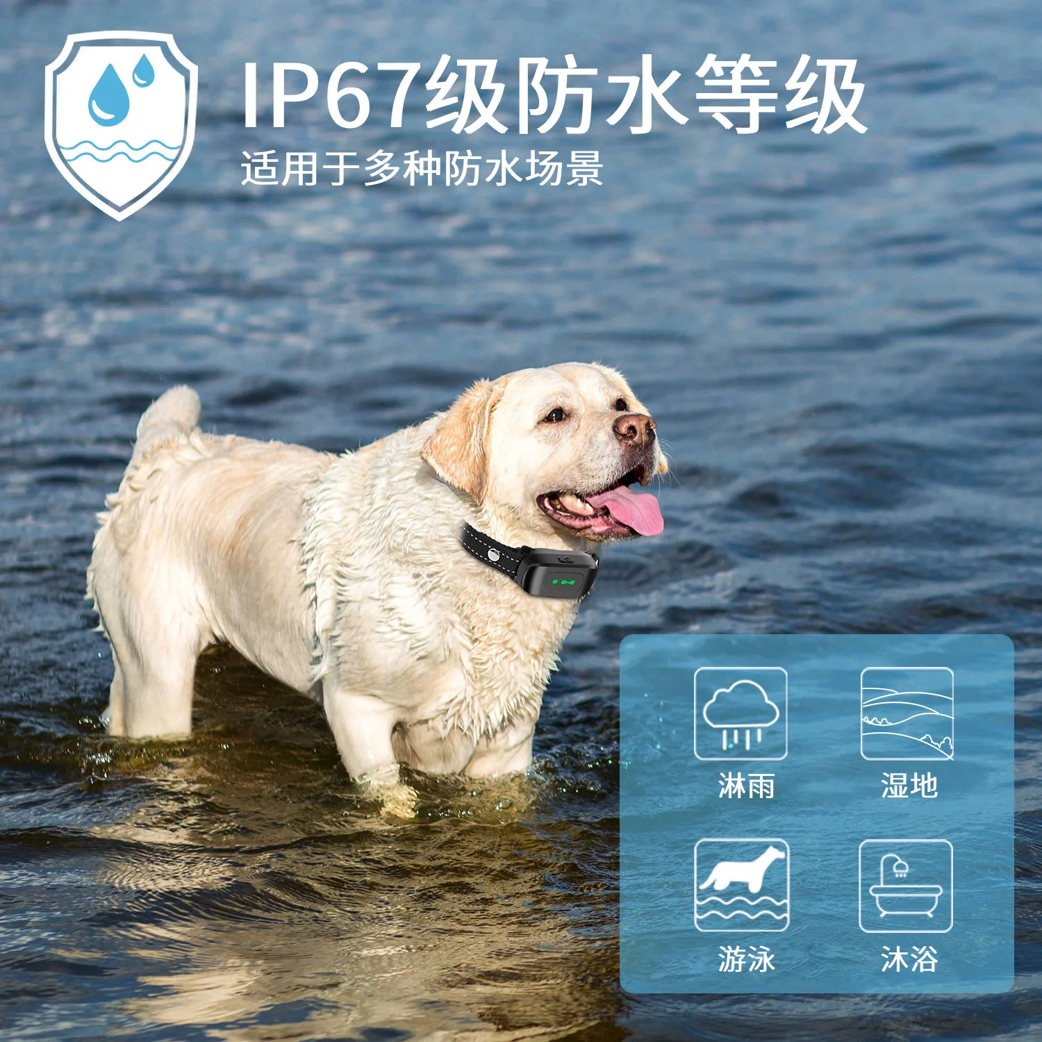 No electric shock dog trainer Safe strong vibration bark stopper Harmless vibration training smart pet collar