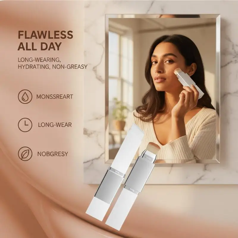 This Dark Skin Two-In-One Color-Changing Foundation Stick Is Naturally Hydrating, Smooth, Refreshing