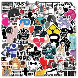 10/25/50pcs Gym Work Out Stickers Graffiti Fitness for Inspirational Quote DIY Water Bottle Phone Laptop Skateboard Helmet