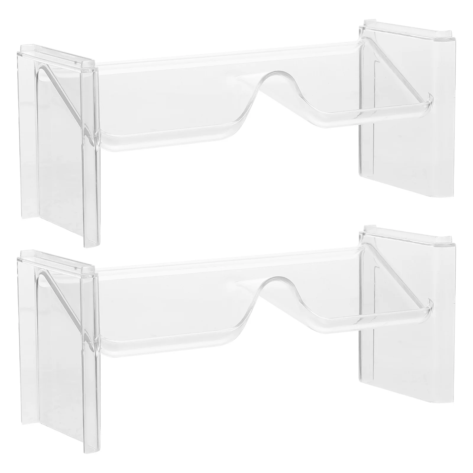 

2Pcs Transparent Eyeglasses Storage Rack Clear Organizer Sunglass Stand Desk Home Office Multifunctional Eyewear Display