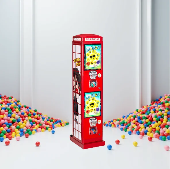 

Хит продаж: Уличный торговый автомат для капсульных игрушек в форме телефонной будки с дизайном оленя, из металла и акрила, прочный, вместимостью 200-300 штук