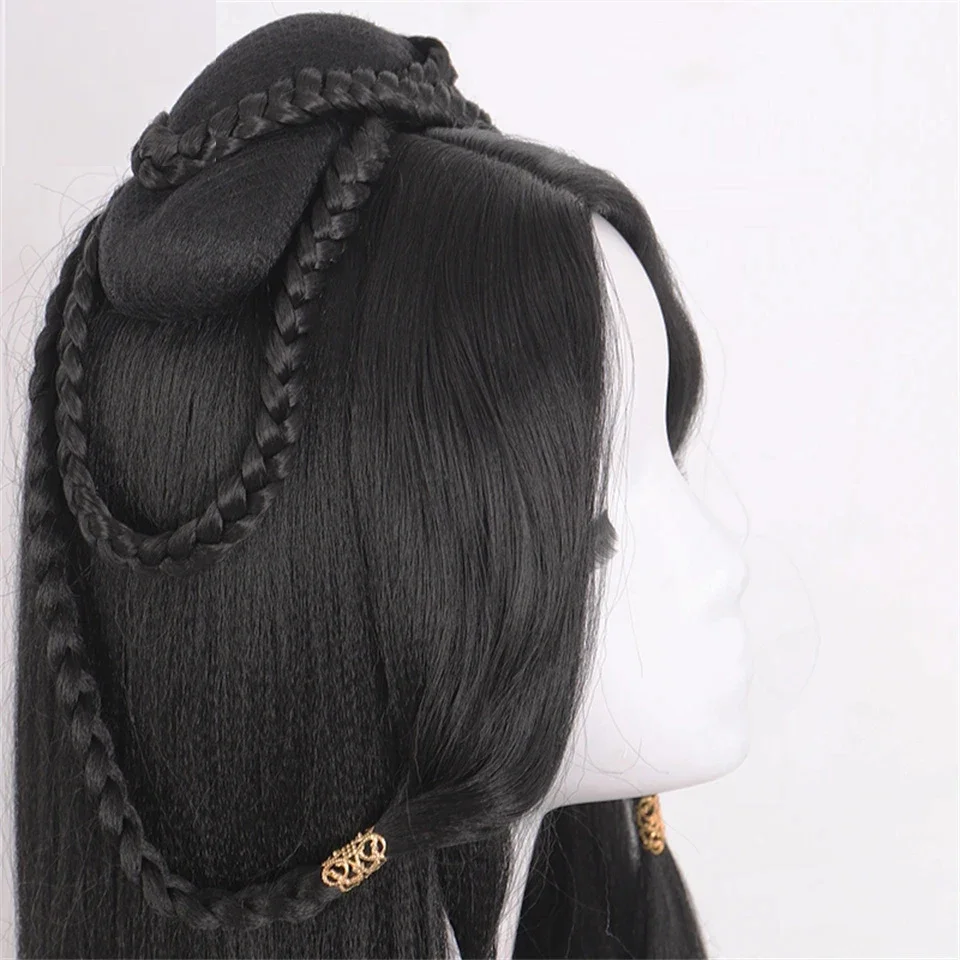 Hanfu Modelling Wig Ancient Style Long Straight Synthetic Chinese Constum Wig Long Straight Vintage Wig Cosplay