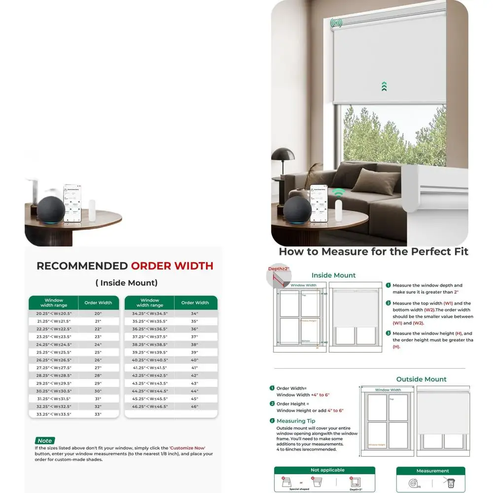 

Battery-Powered Remote Control Blackout Roller Blinds, White, 27x72