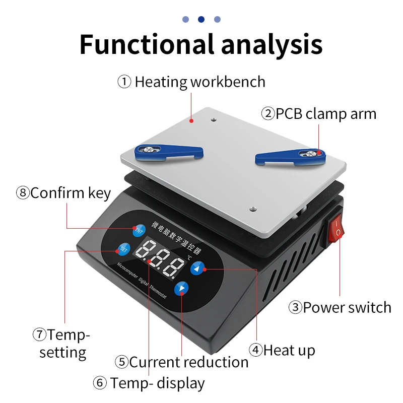 LUXIANZI MINI Smart Hot Plate Preheater For Phone LCD Touch Screen Repair Tool LED Remover Heating Plate Solder Station
