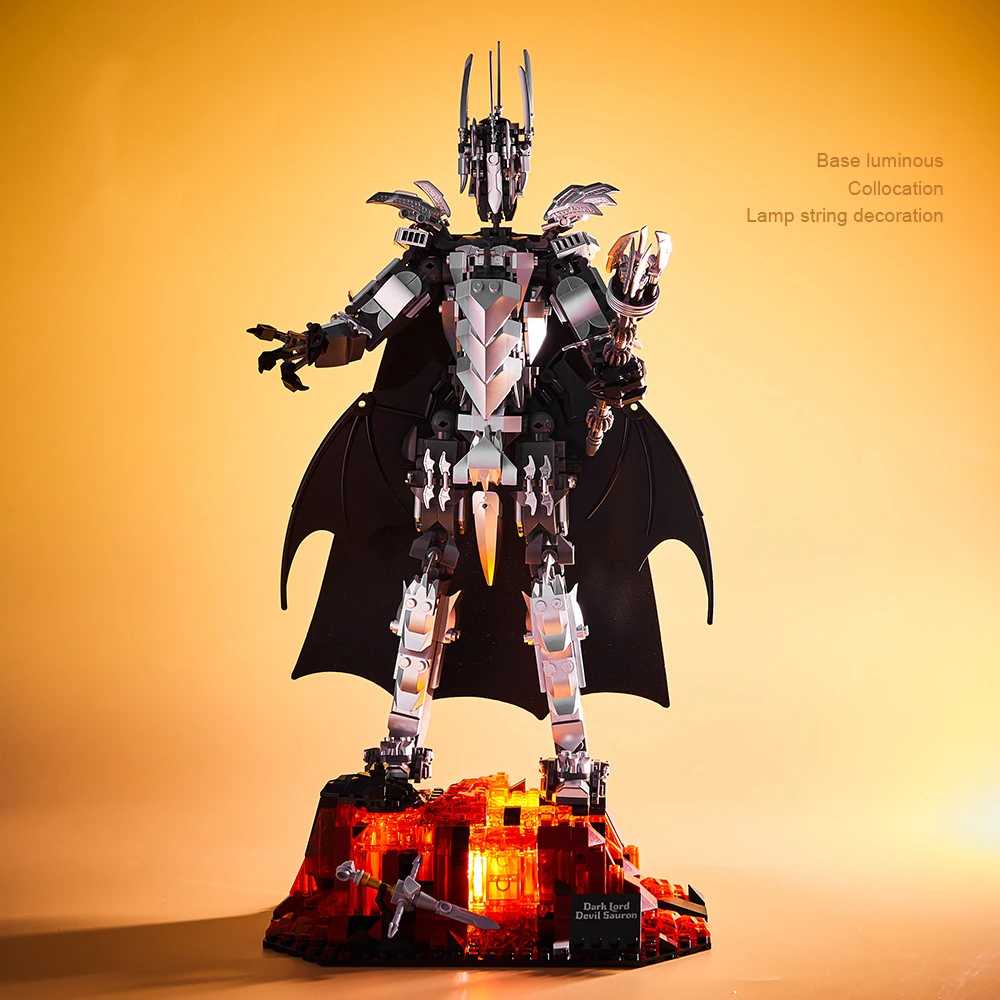 Idea Figure di film Building Block Dark Lord Mattoni da costruzione Sauron Set di modelli Giocattoli Collectio con luce per regali per ragazzi