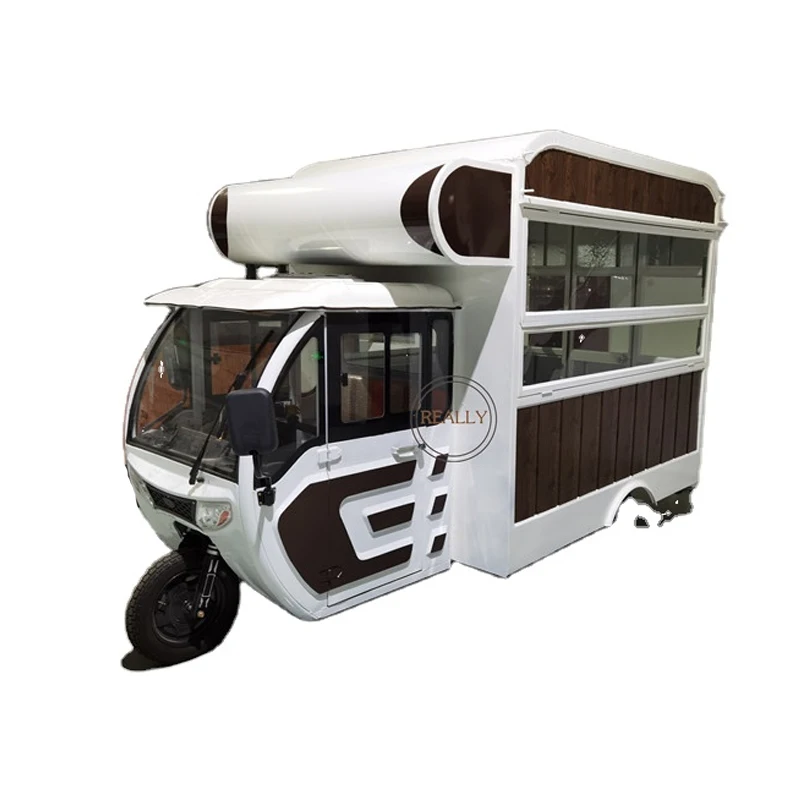 New Arrival Adult Electric Tricycle Food Truck Mobile Kitchen Catering Trailer Snack Coffee Hot Dog Ice Cream Food Cart for Sale