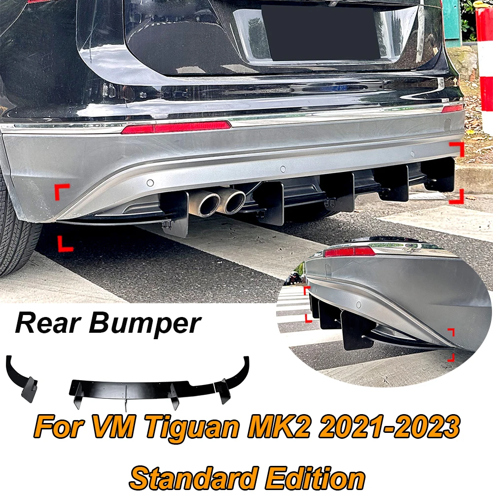 

For VM Tiguan MK2 2021-2023 Standard Edition Car Rear Bumper Cars Rears Lip Spoiler Auto Exterior Modifications