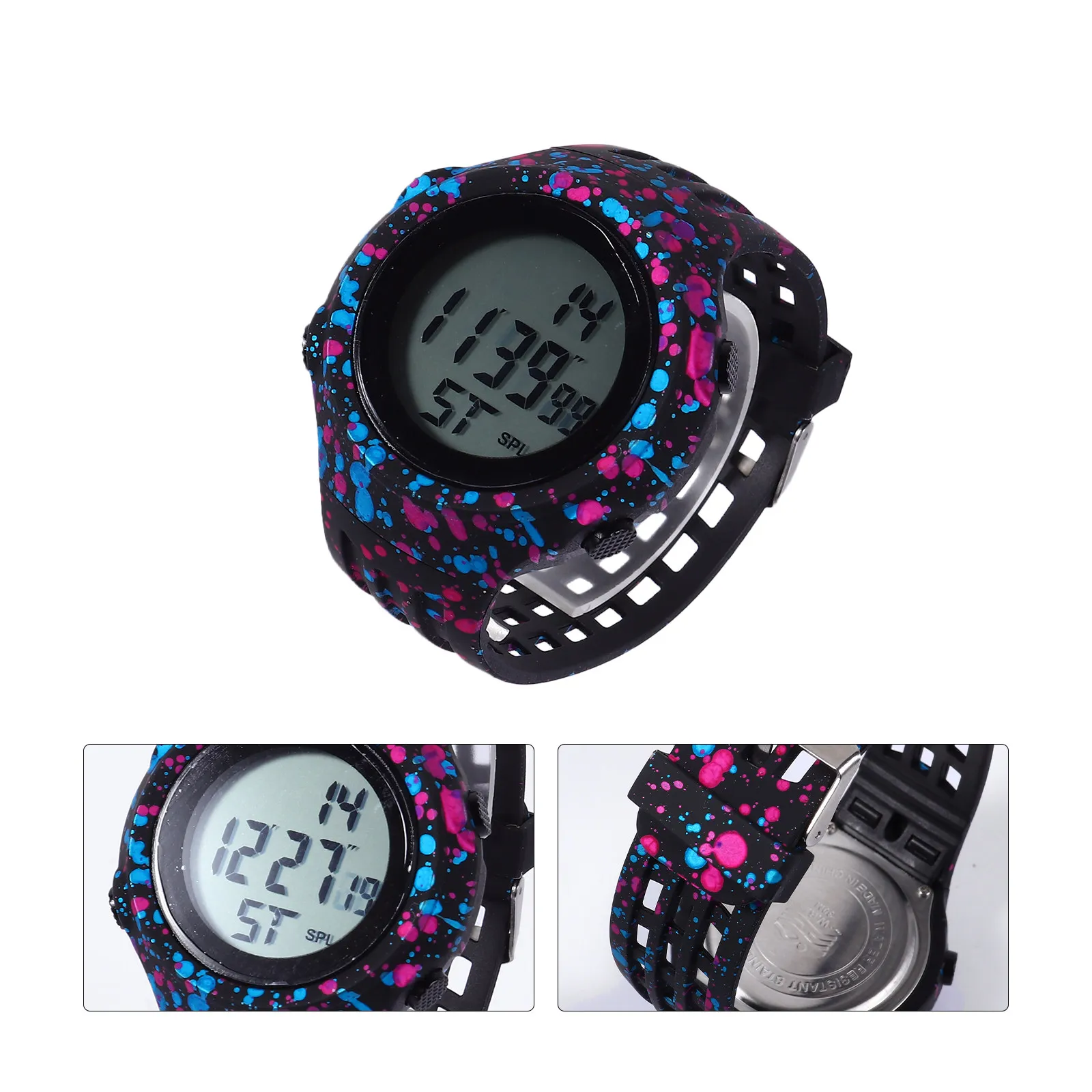 

Electronic Watch Watches Alarm Clock Electric Stainless Steel Waterproof Multifunction Watch Easy Read