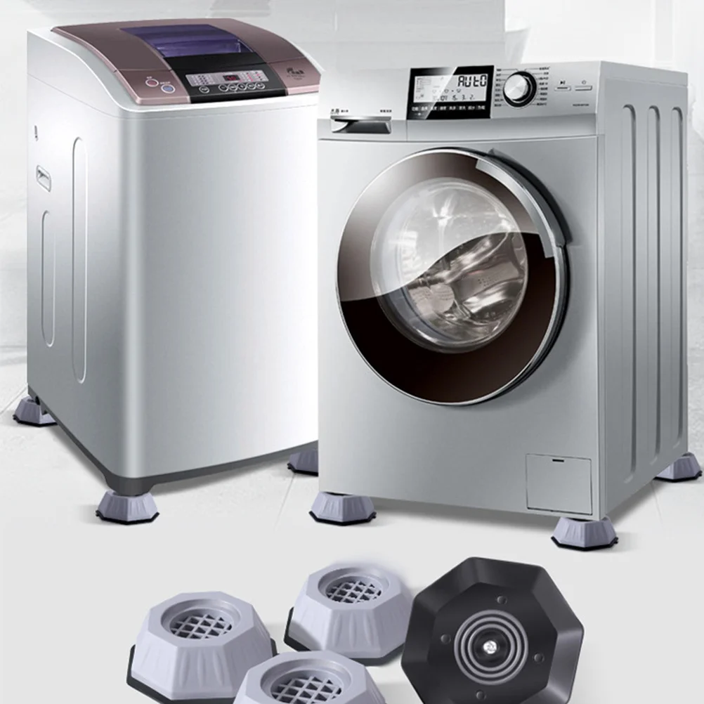 

4pcs Washing Machine Mat Floor Pad Non-Slip Durable Vibration Reduction Noise Control For Home Use Anti-Skid Mats Fridge Foot