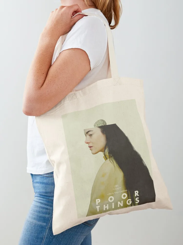 

Poor things poster emma stone Tote Bag shopping bag logo Women's shopping bag shopper woman custom fabric