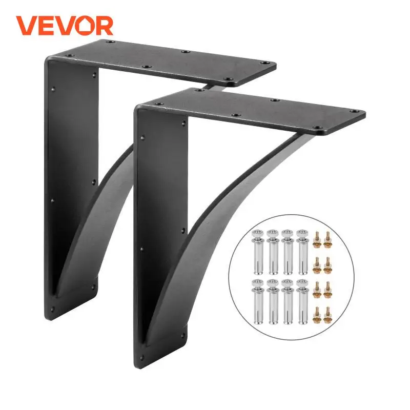 VEVOR 2 Pack Heavy Duty Shelf Brackets Floating Shelf Bracket 10x12x2.5