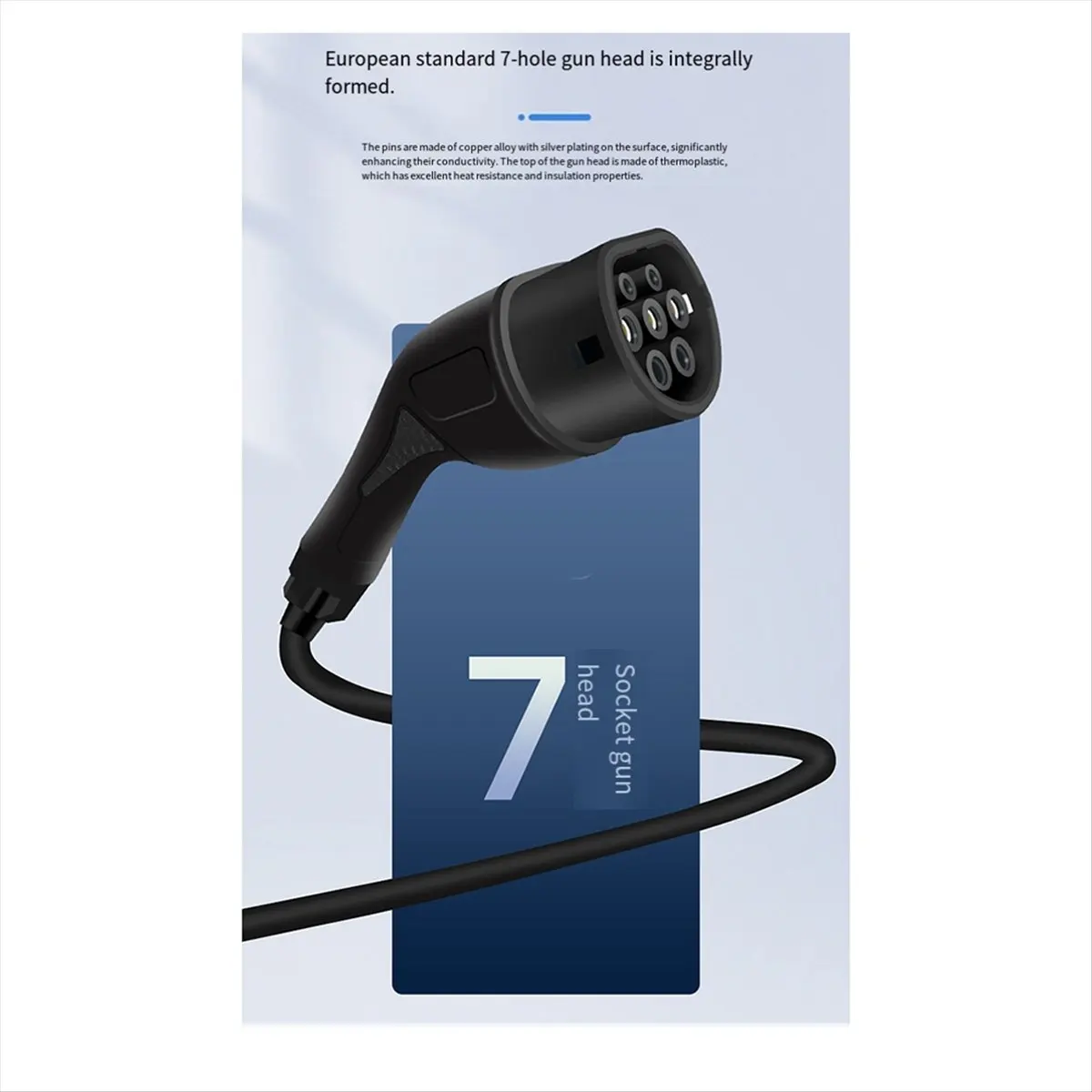 【Charger】 EV Portable Charger 7KW 32A Type 2 with Conversion Plug 5 Currents Modes Car Fast Charger for Electric Vehicle 5M