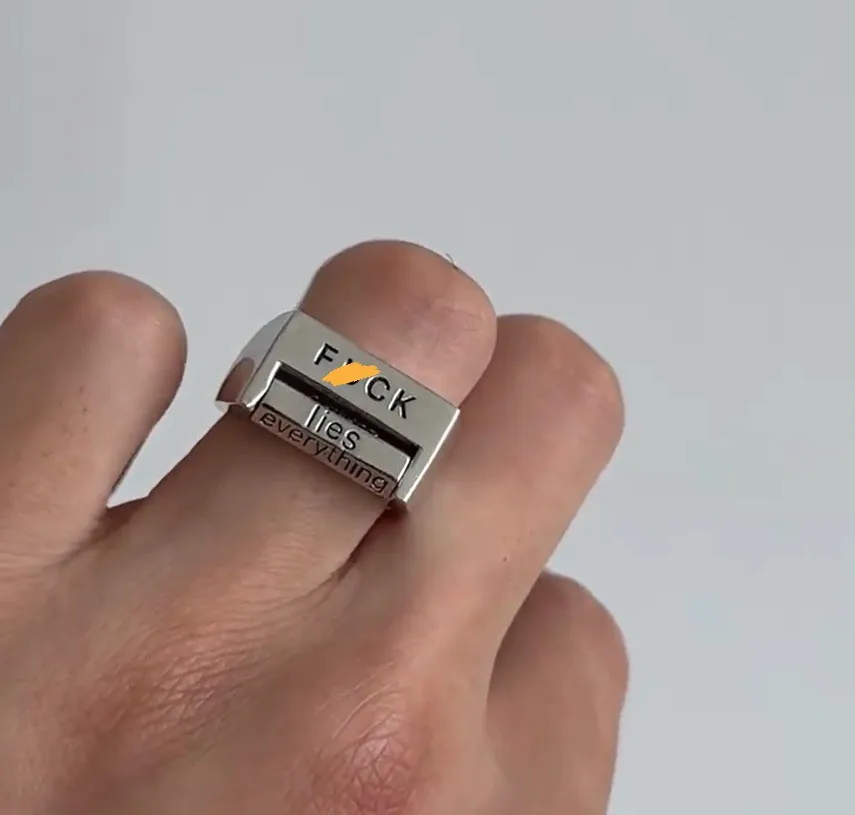 Against everything ring rotating and unzipping mental state personality creative ring