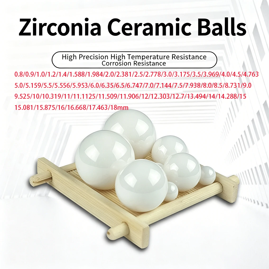 10~200pcs Dia 0.8/0.9/1.0/1.2/1.4/1.5-15mm ZrO2 Ceramic Bearing Ball Zirconia Ball High-precision Wear-resistant Insulation Bead