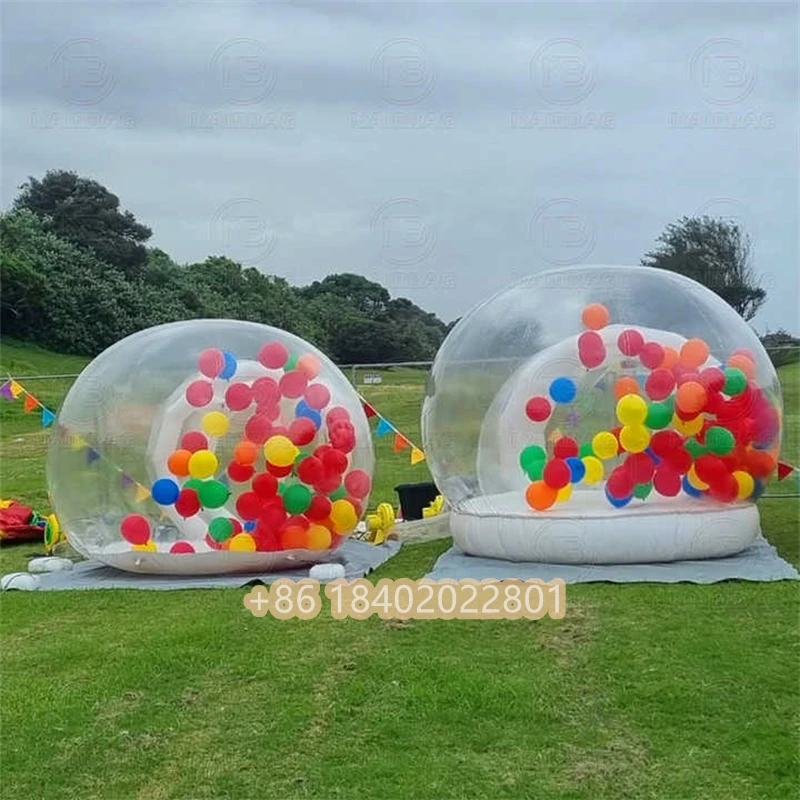 15x10ft white jumping bubble house inflatable bouncy bubble tent with balloons