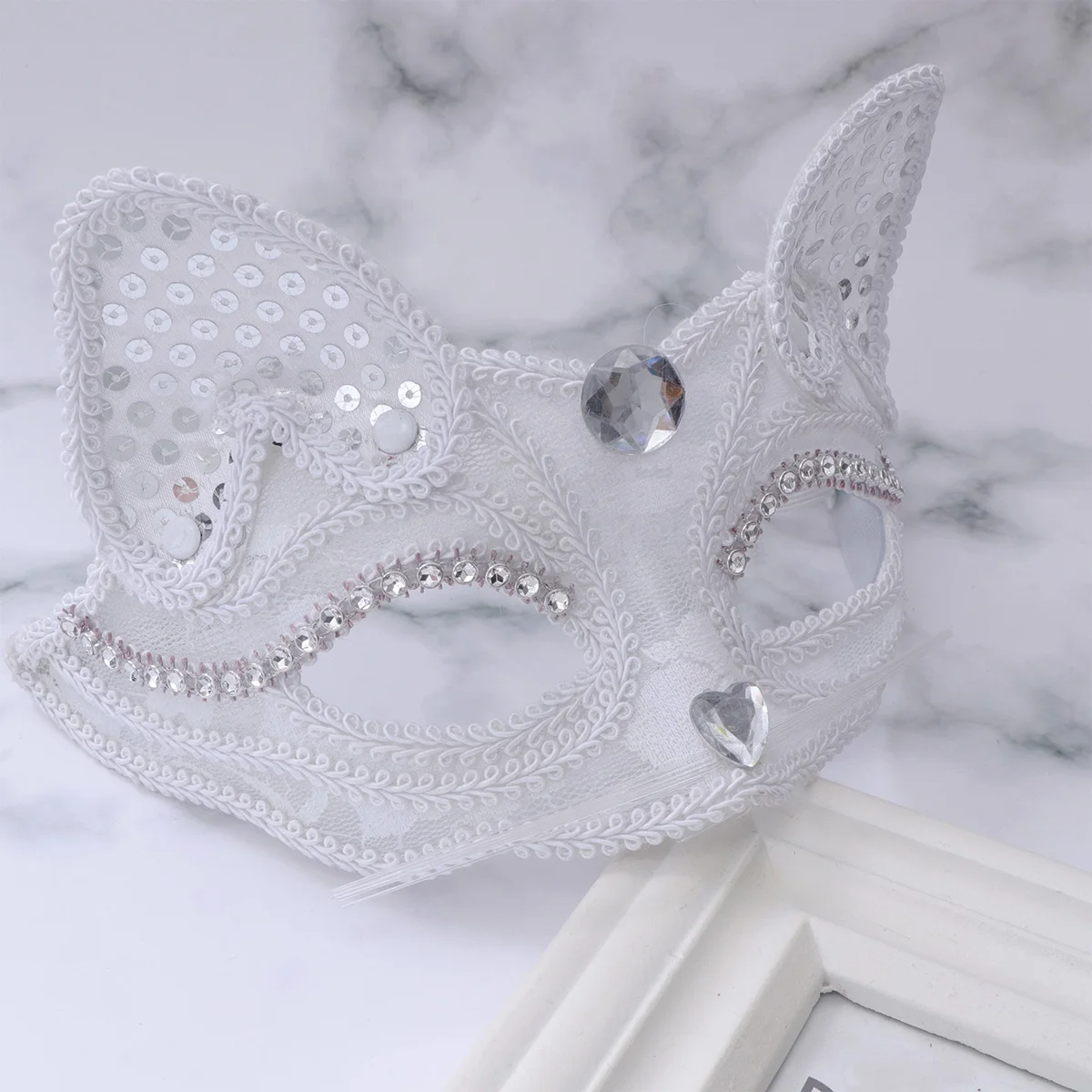 

Fox Mask Half- Animal Animal Mask Performance Props Party Supplies Without Feather Black Atmosphere
