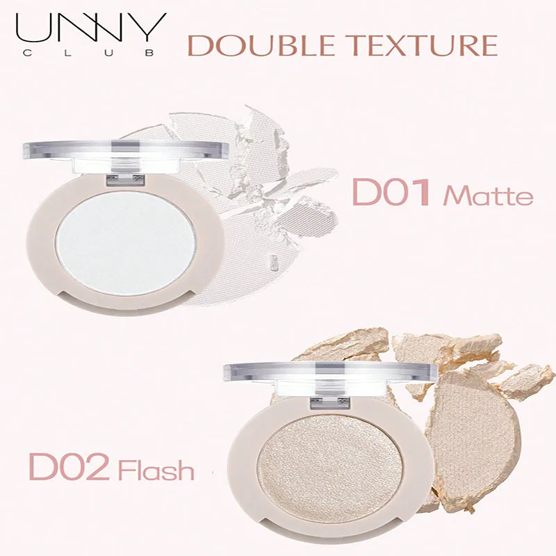 UNNY CLUB シングルカラー アイシャドウ、ダイヤモンド フラッシュ & マット、繊細な質感、長持ちする明るいきらめき、滑らか、デイリーメイクアップ