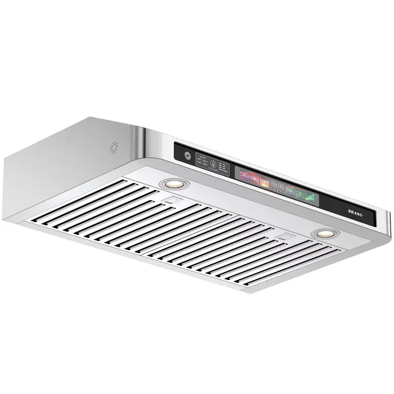 USA stock cabinet range hood intelligent touch voice/gesture control range hood LED light stainless steel range hood