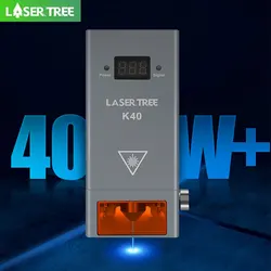 LASER TREE K40 cabezal láser de 40W de potencia óptica con asistencia de aire, módulo TTL de luz azul de 450nm para grabador, herramientas de corte de madera