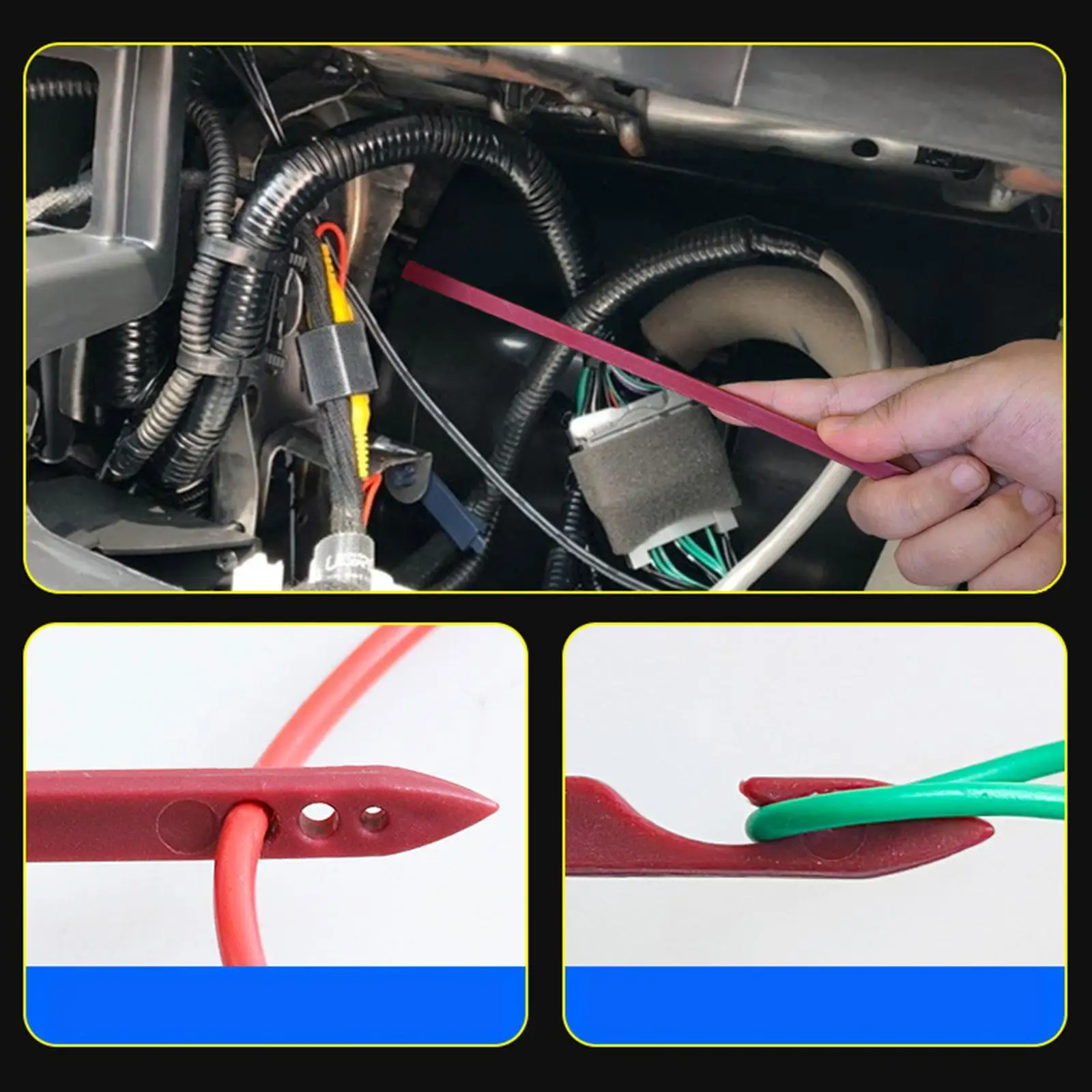Car Audio Wire Routing Tool Radio Installer Flexible Car Dash cam Cable Leading Tool for Electronics Vehicle Automotive