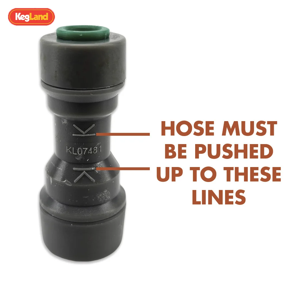KegLand Duotight - Quick Connector 6.35mm X8mm/9.5mm Reducer Beer Line Tube Push-in Fitting Craft Brewing